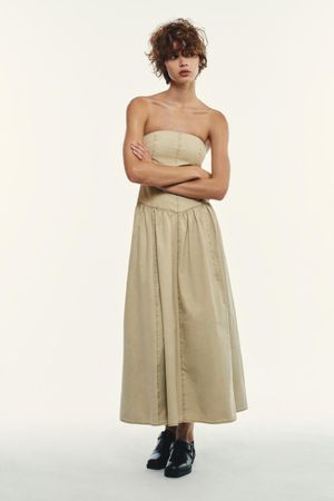 ZARA Bandeau Kleid Maxikleid Midikleid  Gr.L (38) NEU! 79.90