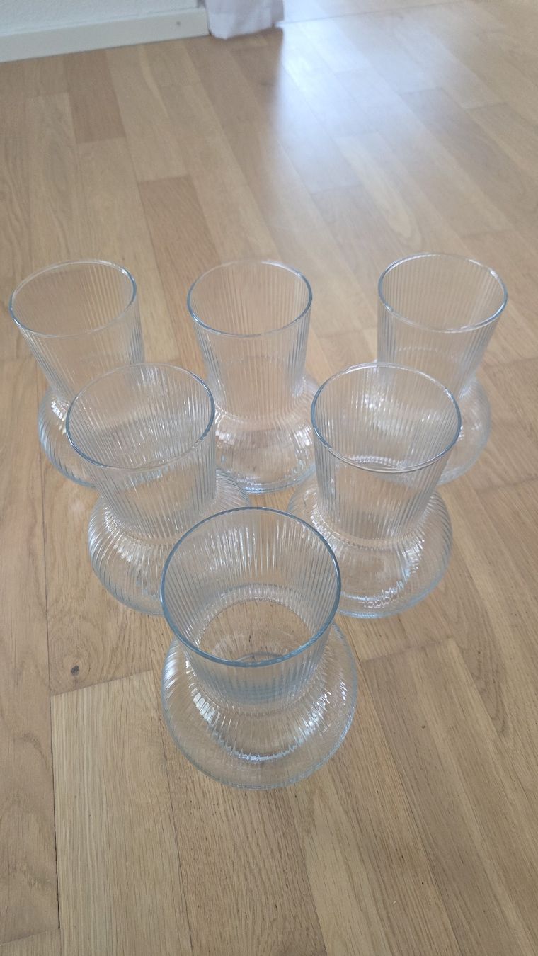 Ikea Vase & Récipients: 6 Klarglas Vasen 17cm Höhe – D'occasion à Strengelbach par feliceee