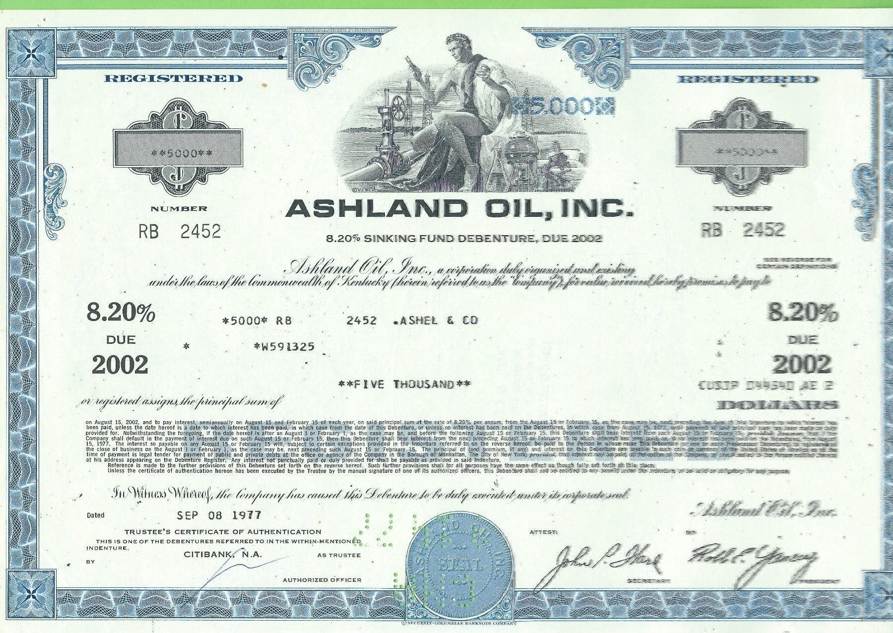 Tutti le monete: Ashlan Oil Inc. 1977 – Usato da Zürich venduto da t24_de