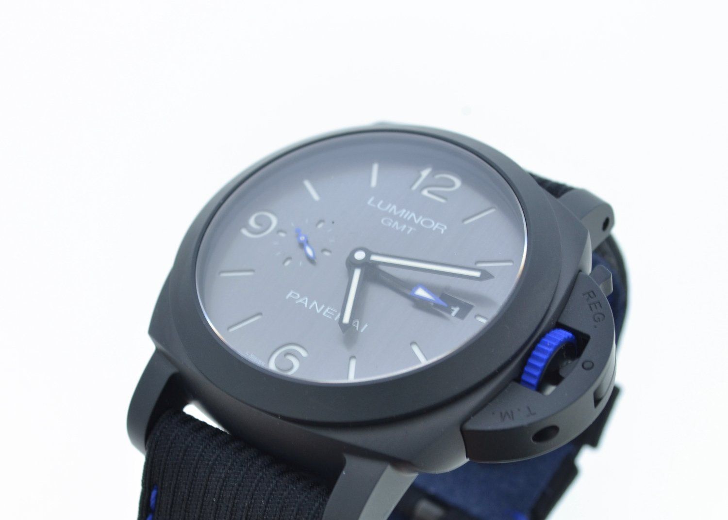 Panerai Uhren: Panerai Luminor GMT Bucherer Blue PAM01176 – Neu und originalverpackt aus Lausanne von TimeWorld 1