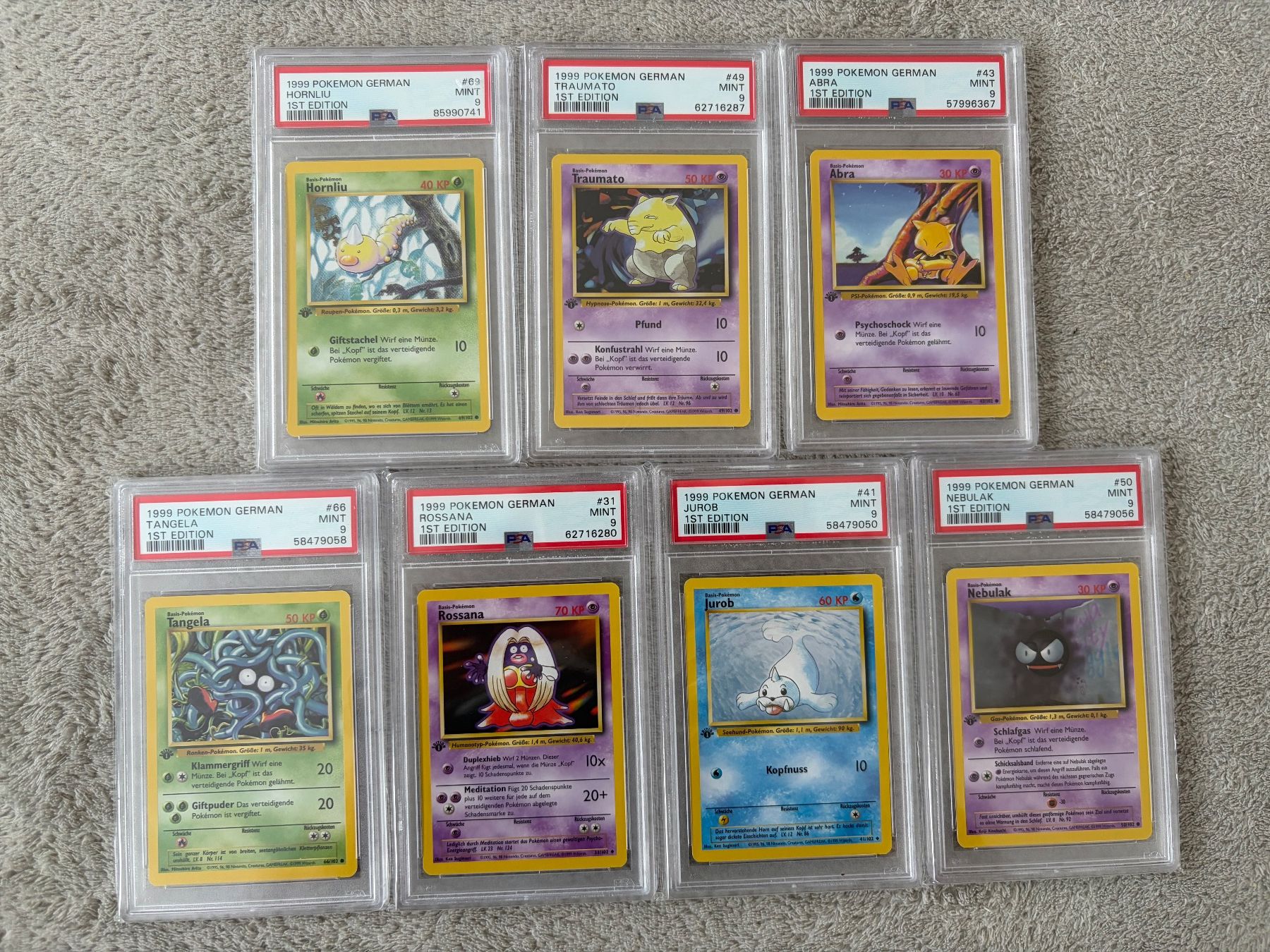 Pokémon Carte collezionabili: 7x Base Set 1. Edition PSA 9 ab 1.-! – Usato da Kesswil venduto da tim_t2rm