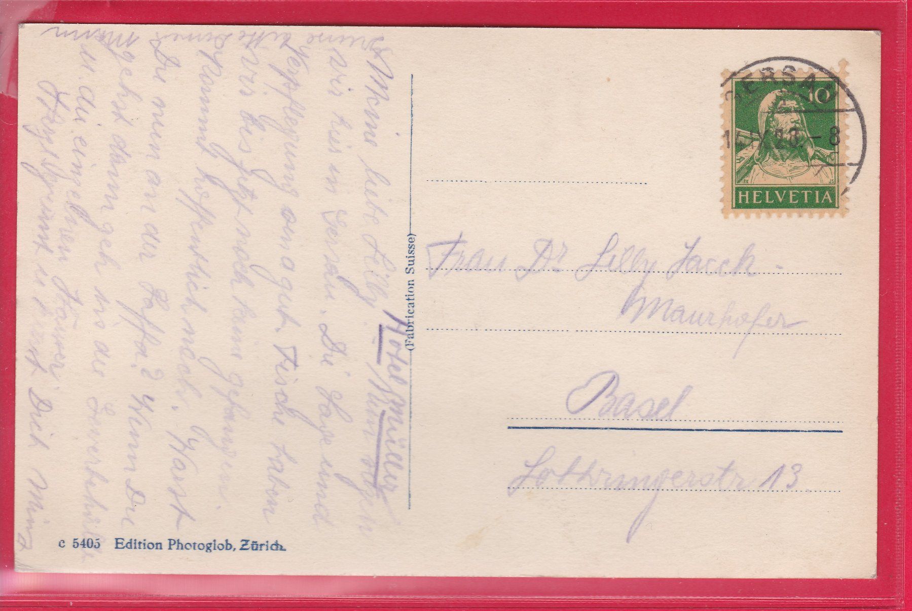 Cartoline postali: GERSAU MIT PILATUS, 14.9.1928 – Usato da Oberrieden venduto da Gebirgsstelze 1