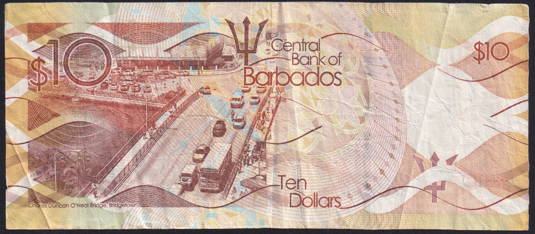Banconote: Barbados 10 Dollars 2013 – Usato da Brugg AG venduto da banknoten_muesli 1
