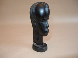 Figur Holz geschnitzt Afrikanische Frauen Skulptur Gesicht