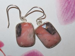 Ohrringe Pink OPAL 925 Silber fazetiert