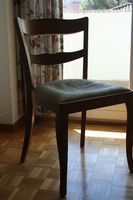 Sedia Bidermeier vintage in legno con seduta imbottita 🪑