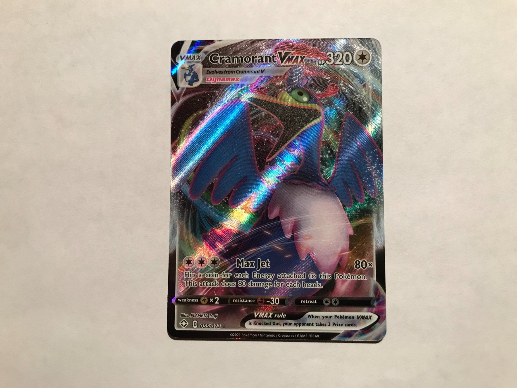 Pokémon Carte collezionabili: Cramorant Vmax Shining Fates EN – Usato da Hagendorn venduto da Pokecollectorch 1