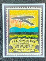 Flugpost Vignette Solothurn-Grenchen 1924 gestempelt ʘ
