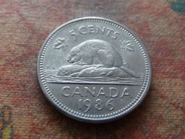 CANADA  5  Cents  1986