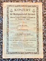 1921 HERZNACH Brief "Musikgesellschaft Konzert-Plakat"