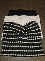 Set Sommer  3 schulterfreie Tops , Gr. S, Schwarz/Weiss