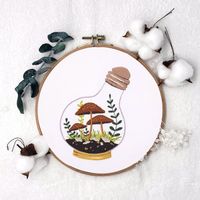 Bastelset Pilze im Glas Stickerei Kit Set Sticken DIY