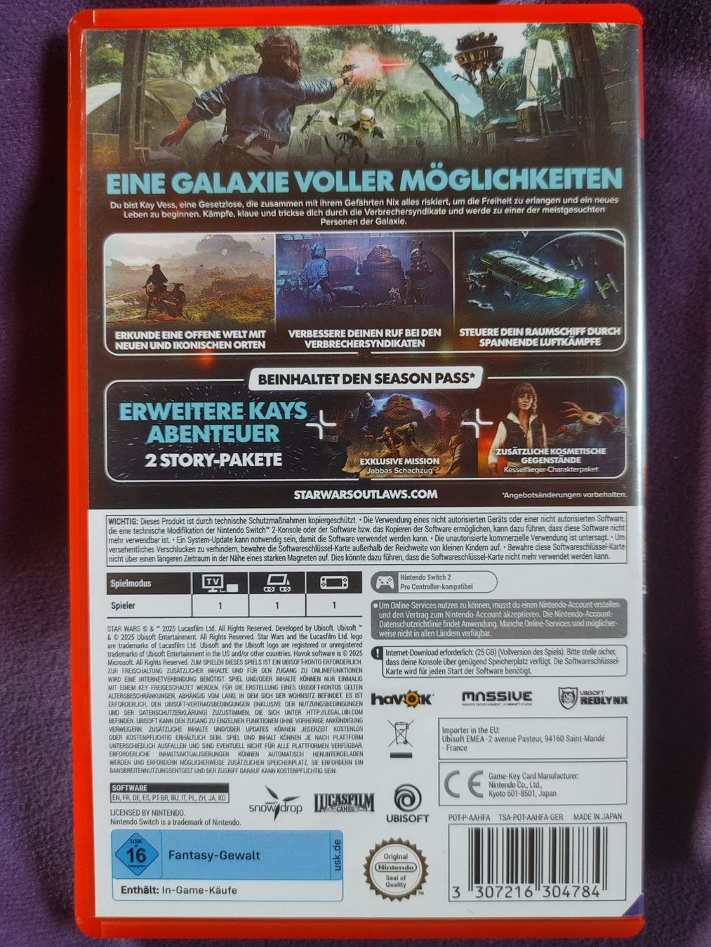 Jeux: Star Wars Outlaws - Nintento Switch 2 – D'occasion à Ibach par FinrodTaralom 1