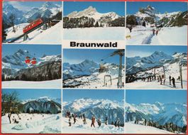 BRAUNWALD Wintersport, Bahn, Gondelbahn, Sessellift, Skilift