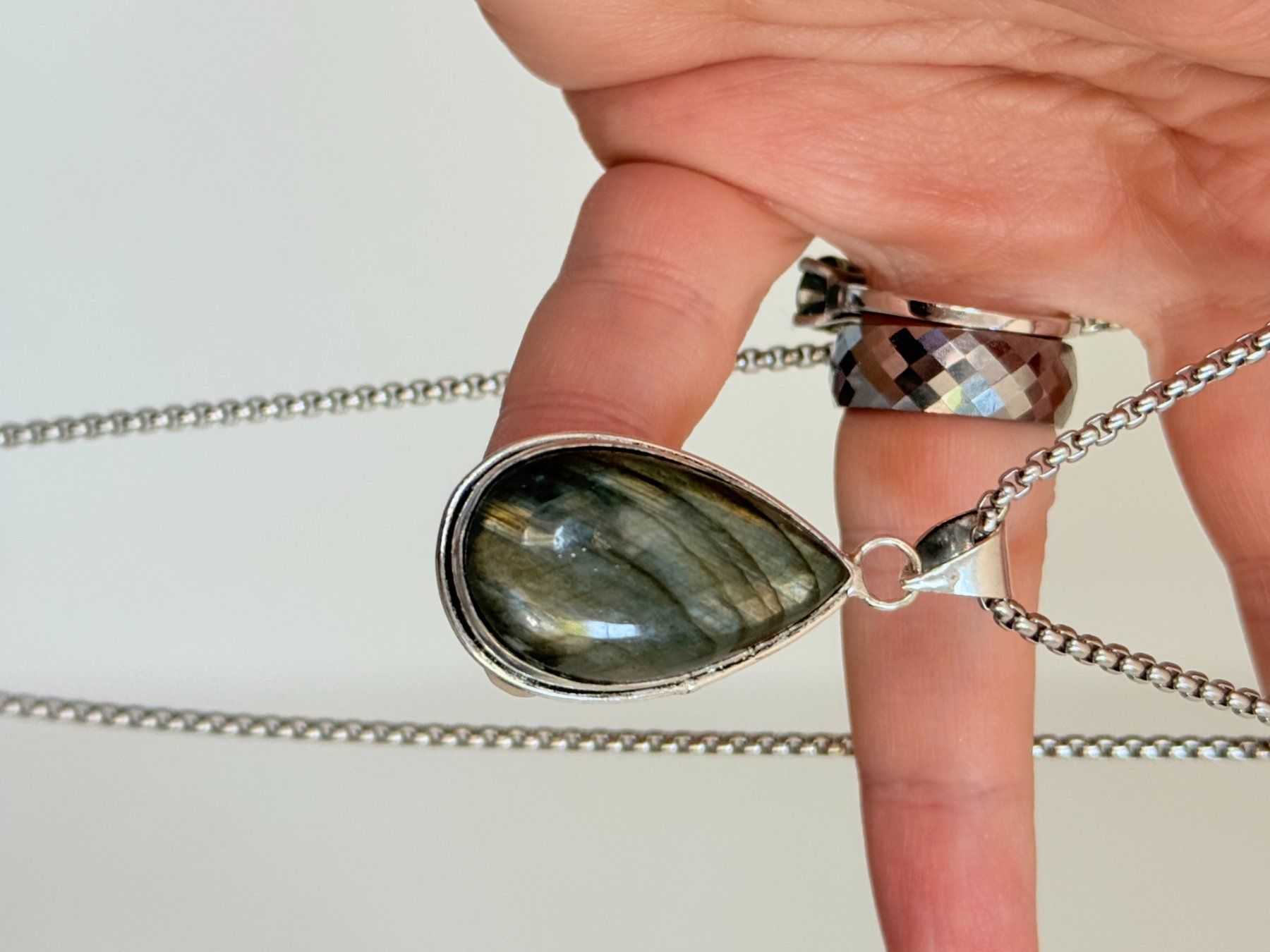 Catenine: Collier Labradorite, neuf, jamais porté! – Nuovo e nell'imballaggio originale da Genève venduto da AWWA 7