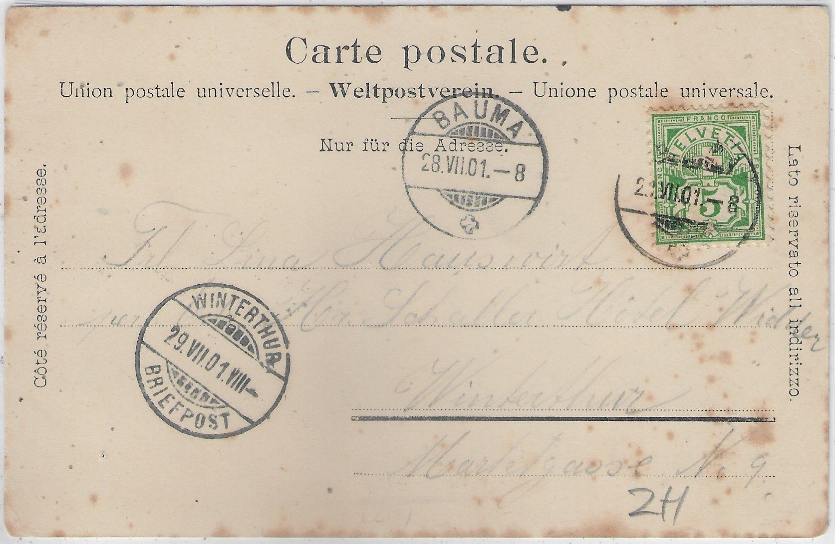 Cartoline postali: Gruss aus Bauma! – Usato da Ettingen venduto da Kartenplanet 1