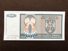 Banja Luka 1992 - 1000 Dinar UNC