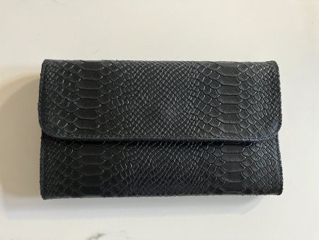 Clutch, Leder, schwarz,