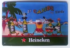 Blechschild 3D-HEINEKEN-EL CARIBE EN VER