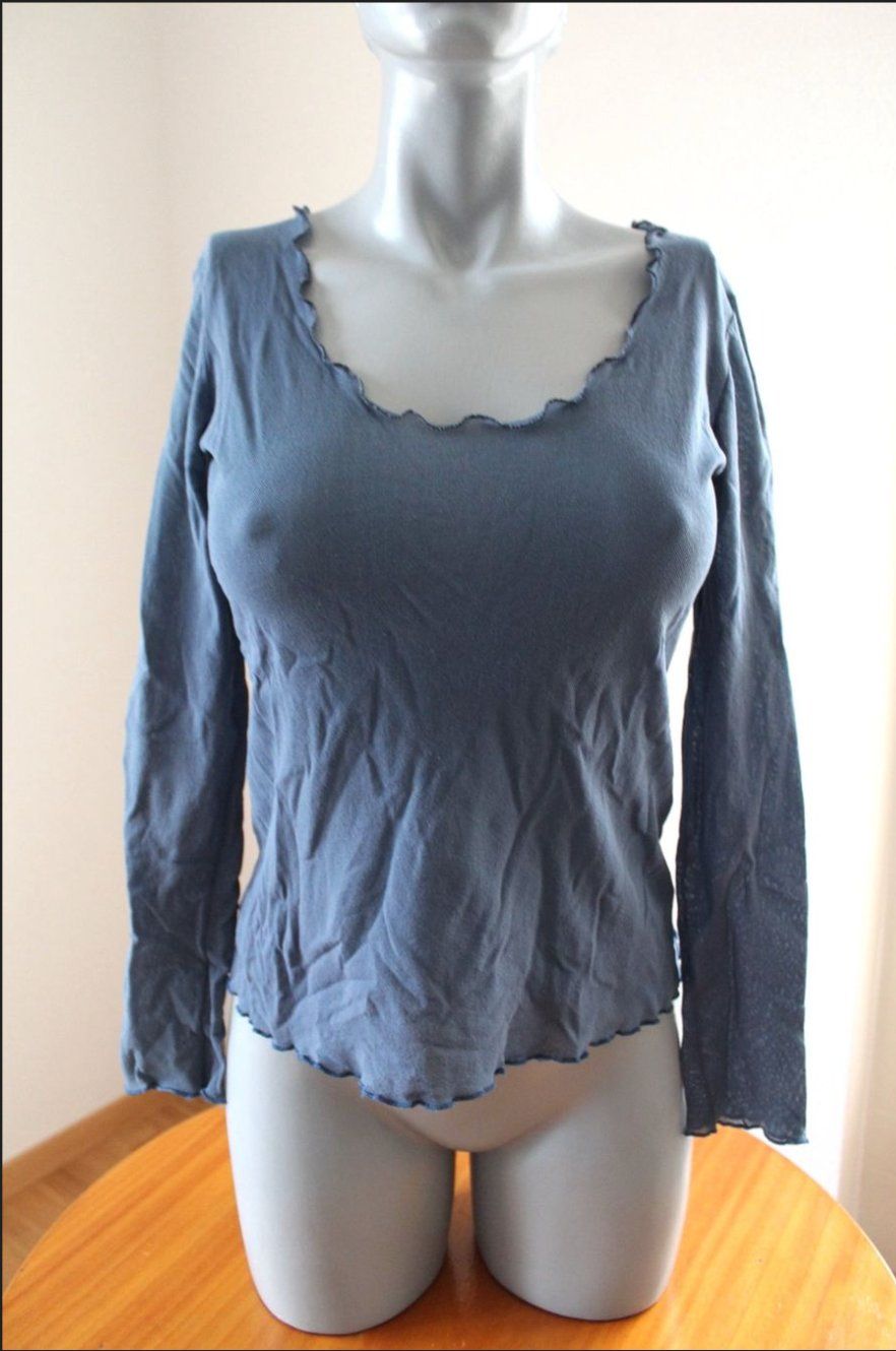 T-shirt: Oberteil Blau-Grün, verm. Gr. S/M – Usato da Locarno venduto da madame-tus-sauds 4