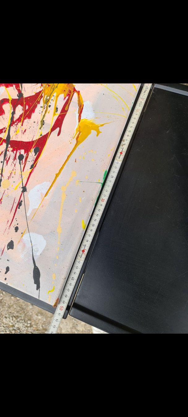 Dipinti: Abstrakte Malerei Acrylbild farbig Leinwand – Usato da Niederlenz venduto da DaveDasWahnsinn 1