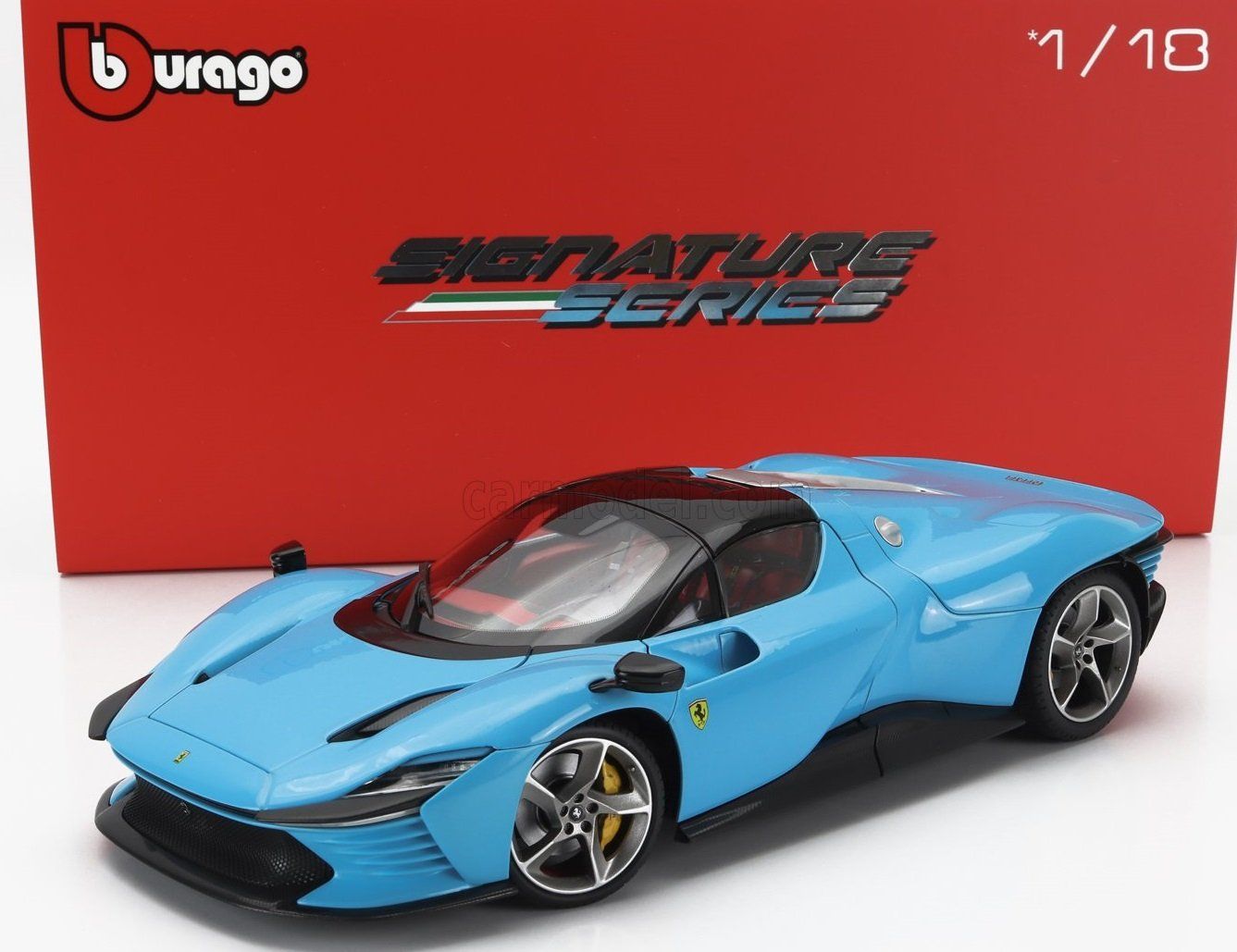 FERRARI DAYTONA SP3 CLOSED ROOF blue mit Vitrine 1/18 NEU lt (Neu und ...