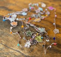 COLLIER "FLEURS" HANDMADE!! MULTICOLOR