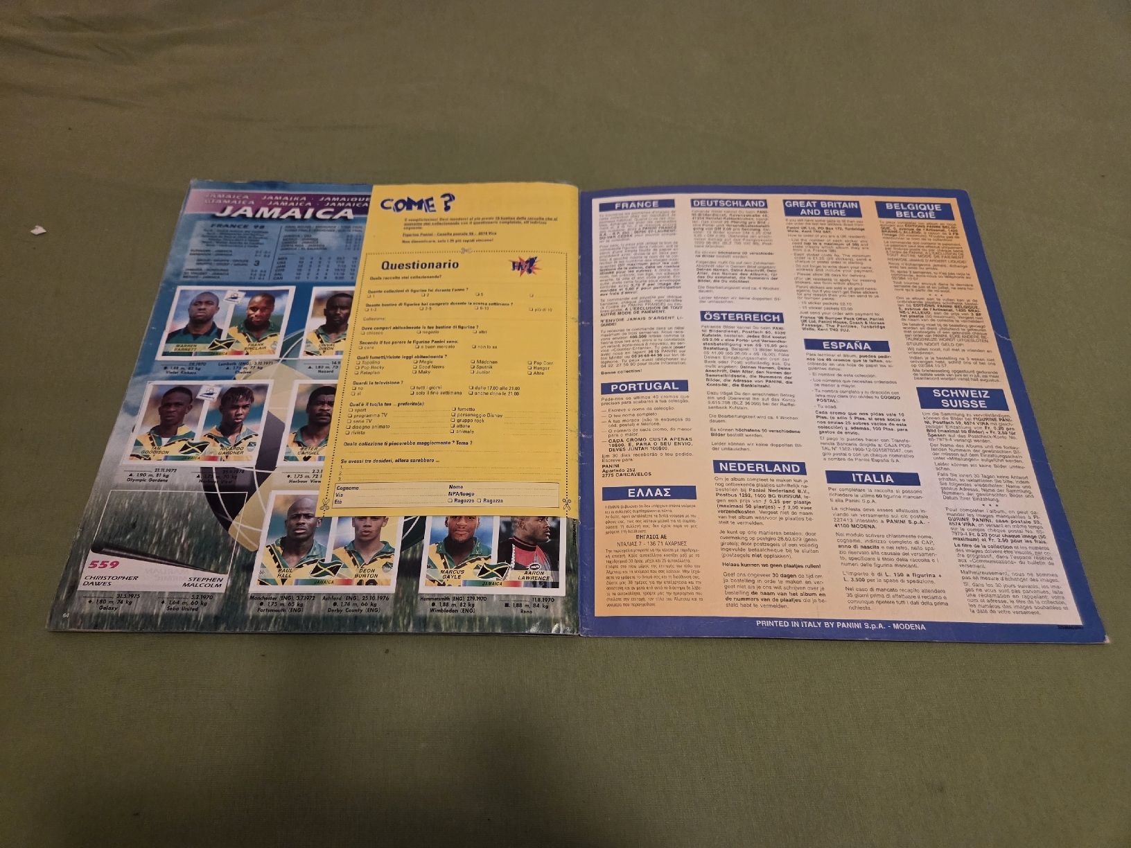 Panini Album: Panini Album WM 1998 – Usato da Embrach venduto da MamaSantos 7