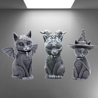 🖤🐾 Okkulte Katzenfiguren im 3er Set 🐾🖤💫