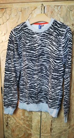 H&M Pullover mit Zebra-Muster, Grösse S, Top Zustand!