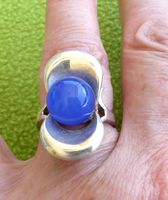 Ring 925 Silber mit synthetischem Stein