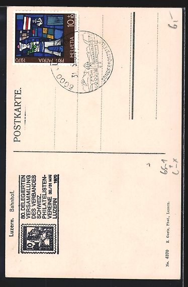 Cartoline postali: AK Luzern, Partie am Bahnhof – Usato da Berlin venduto da bartko-reher 1