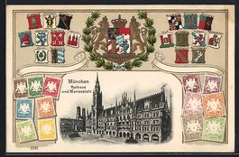München, Rathaus und Marienplatz, Wappe