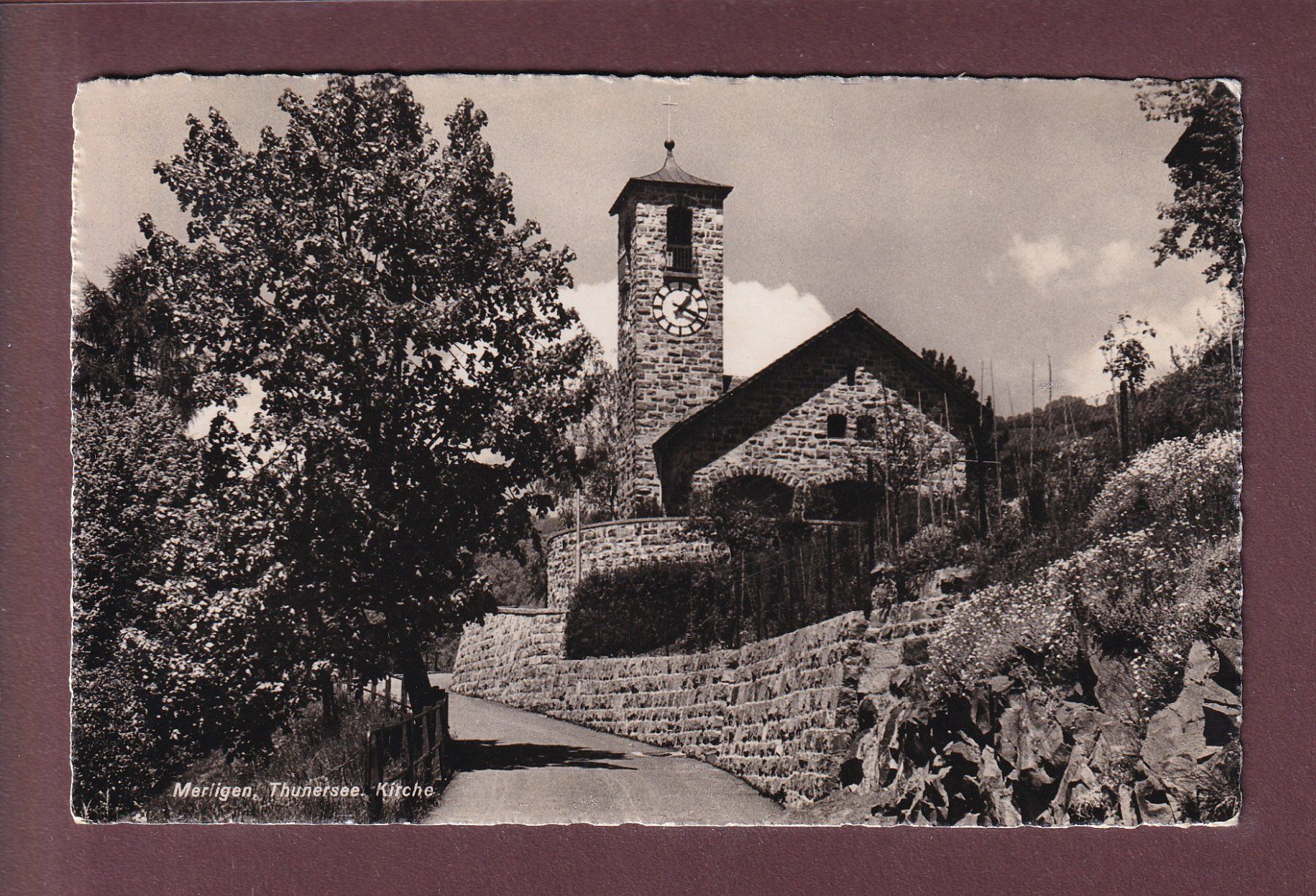 Cartoline postali: MERLIGEN - Kirche - 1941 – Usato da Pully venduto da nicecards