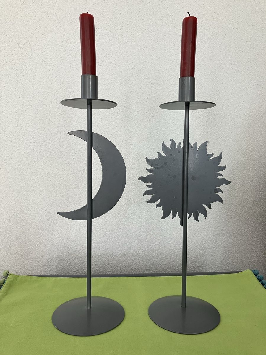 Portacandele: Sun & Moon Candle Holders – Usato da Wettingen venduto da BAG4478 1
