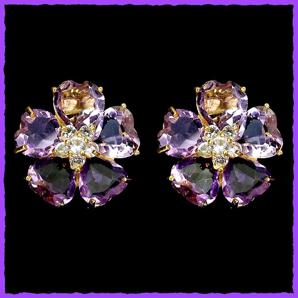 Orecchini pendenti & Orecchini a lobo: Amethyst - Topas Herz 925 Silber Ohrringe – Nuovo e nell'imballaggio originale da Oberglatt ZH venduto da Goldfee1 1