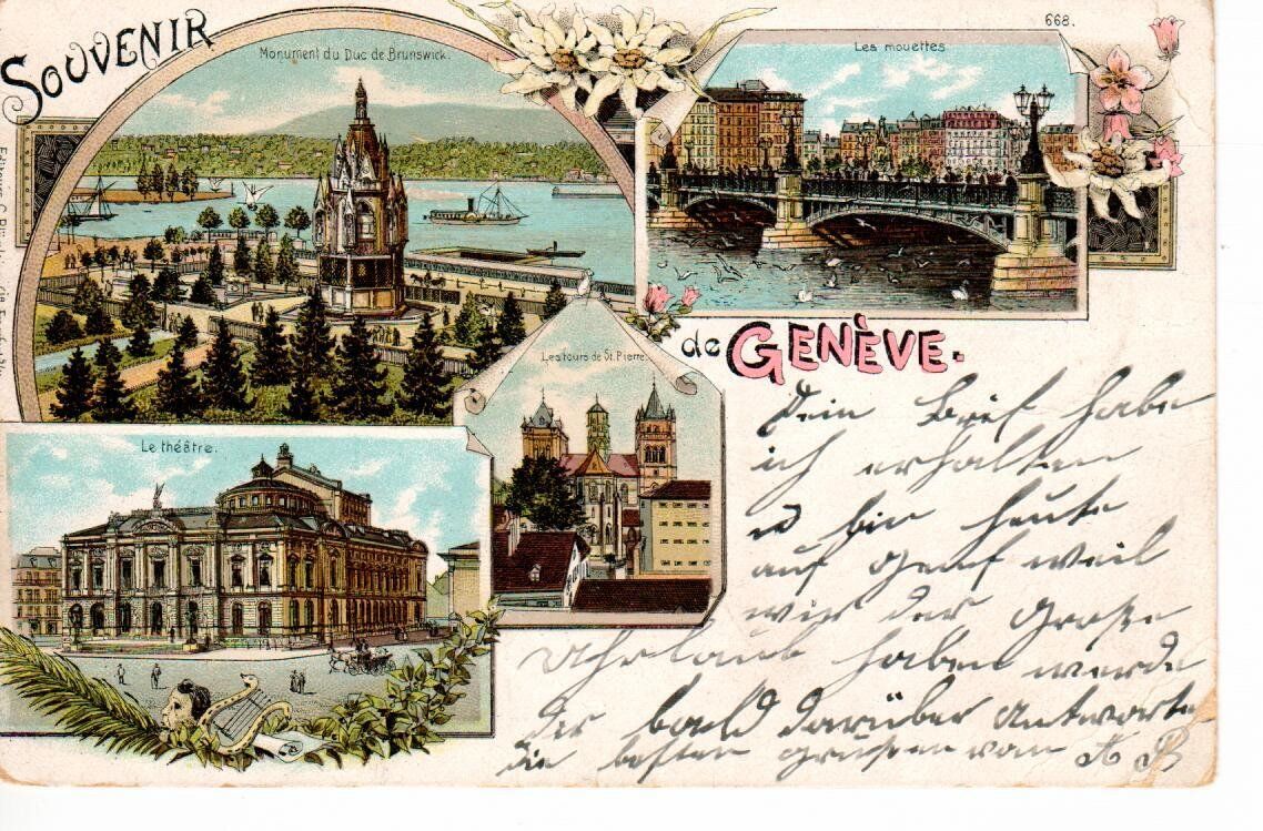 Cartoline postali: Genève  1898 – Usato da Wolhusen venduto da Curver9