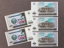 Usbekistan 2001 - 5x1000 Sum UNC