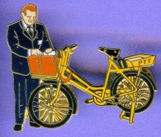 PTT   Pöstler mit Fahrrad
