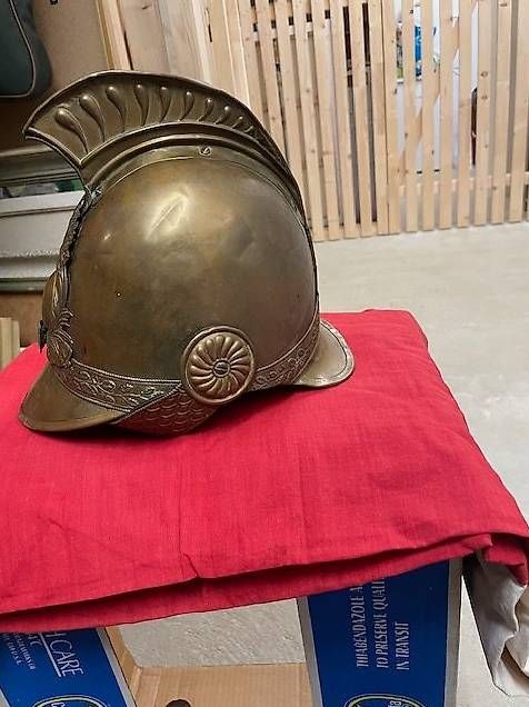 Pompieri: Casque de pompier français 1880 – Usato da Colombier NE venduto da Boy48 1