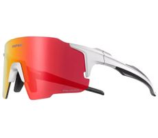 Fahrrad Sport Brille UV 400 "weiss/rot*