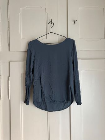 TOM TAILOR - Blusenoberteil graublau 36