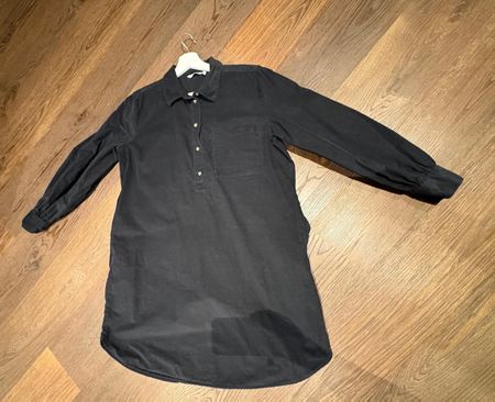 Schwarzes Hemdblusenkleid von b.young, Grösse 42