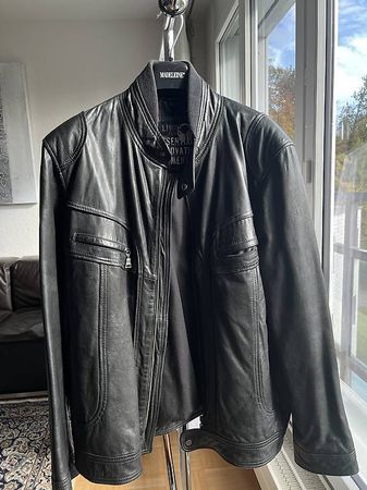 Dunkles Marine - Lederjacke Grösse 56 