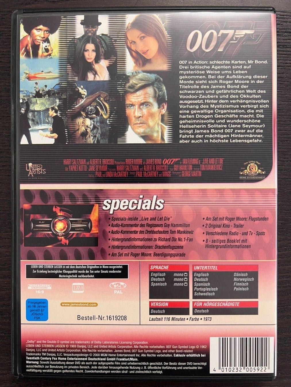 Tutti i DVDs: 007 Leben und sterben lassen – Usato da Zürich venduto da FilmFreunde 1