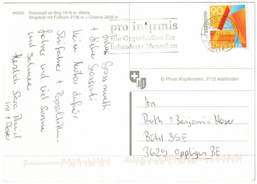 Ansichtskarten: Rosswald Panorama  / Luftaufnahme? – Gebraucht aus Binningen von Mountainrider 1