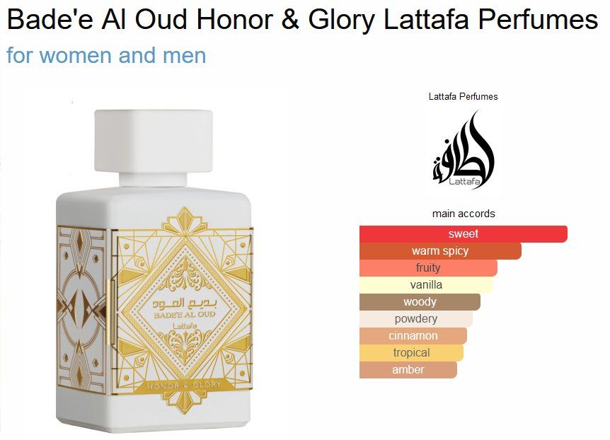 Lattafa Parfum & Eau de Toilette: Lattafa Bade'e Al Oud Honor & Glory Sample/Probe 1-10ml – Neu (gemäss Beschreibung) aus Marly von springcloud247 2