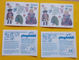 Playmobil 4 Stück Tattoo Aufkleber 2009 ohne Garantie