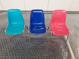 Mini Plastik Metallstühle