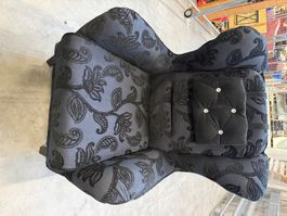 Fauteuil confortable en velours noir - Parfait pour l'hiver!
